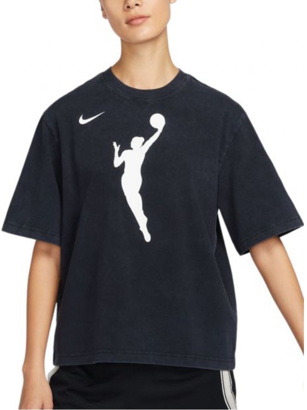Nike WNBA Women’s XL Washed Black Basketball Graphic T-Shirt